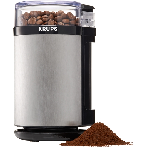 Krups - Electric Spice Herbs and Coffee Grinder - Silver/Black