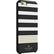 Angle. kate spade new york - Hybrid Hardshell Case for Apple® iPhone® 6 Plus and 6s Plus - Stripe 2 Black/White/Gold Foil.