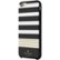 Left. kate spade new york - Hybrid Hardshell Case for Apple® iPhone® 6 Plus and 6s Plus - Stripe 2 Black/White/Gold Foil.
