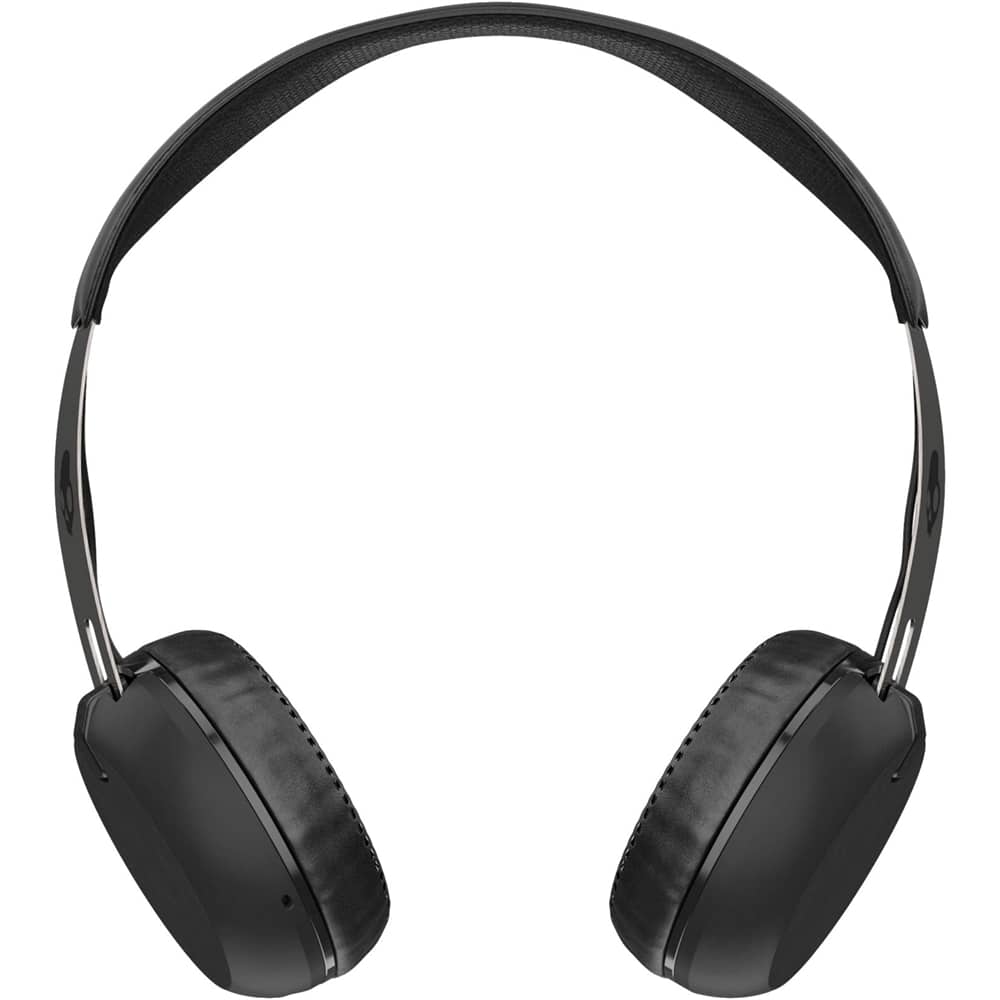 Skullcandy - Grind Wireless On-Ear Wireless Headphones - Black, Chrome - Larger Front