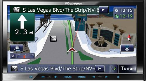 Front Standard. Pioneer - 7" - Built-In GPS - CD/DVD - Bluetooth-Ready - In-Dash Deck.