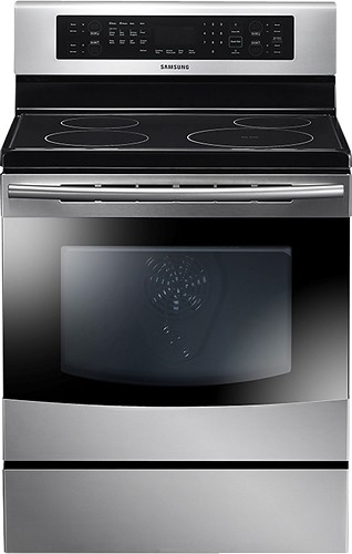  Samsung - 30&quot; Induction Self-Cleaning Freestanding Electric Convection Induction Range - Stainless-Steel