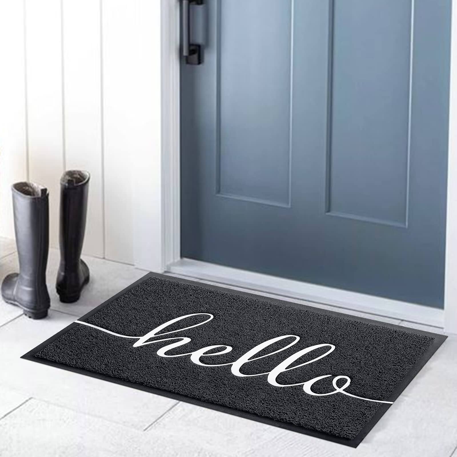 Black+hello-1'6" x 2'6" (Rectangular)