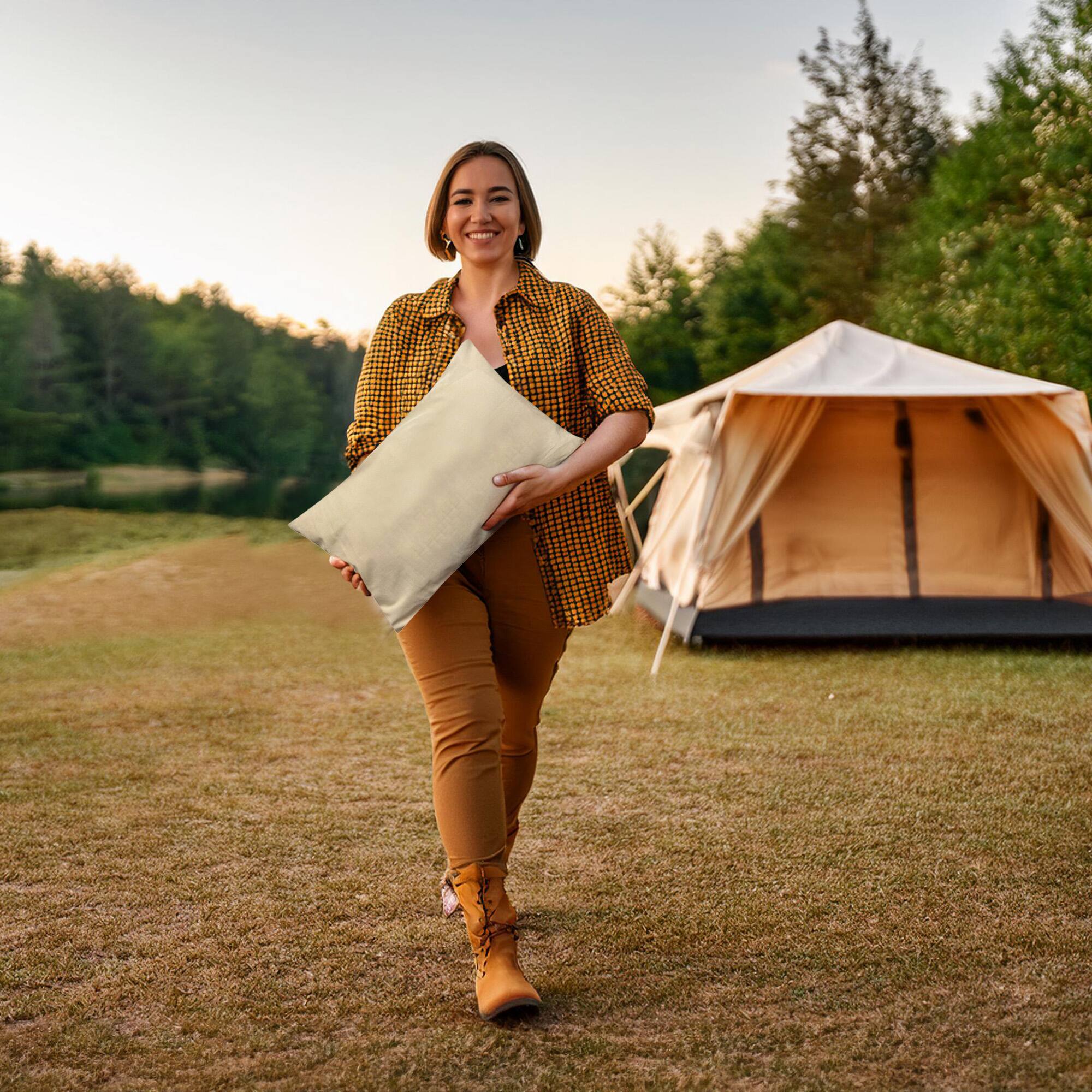 Alt View 8. Disc-O-Bed - Disc-O-Bed Lightweight Travel Pillow, Packable with Washable Cover, Cappuccino - Brown.