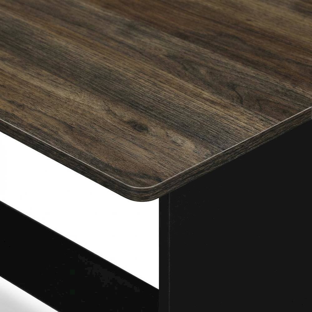 Alt View 1. BisonOffice - Columbia Walnut Study Table with Durable Surface, Compact Design for Home Office - Columbia Walnut/Black.