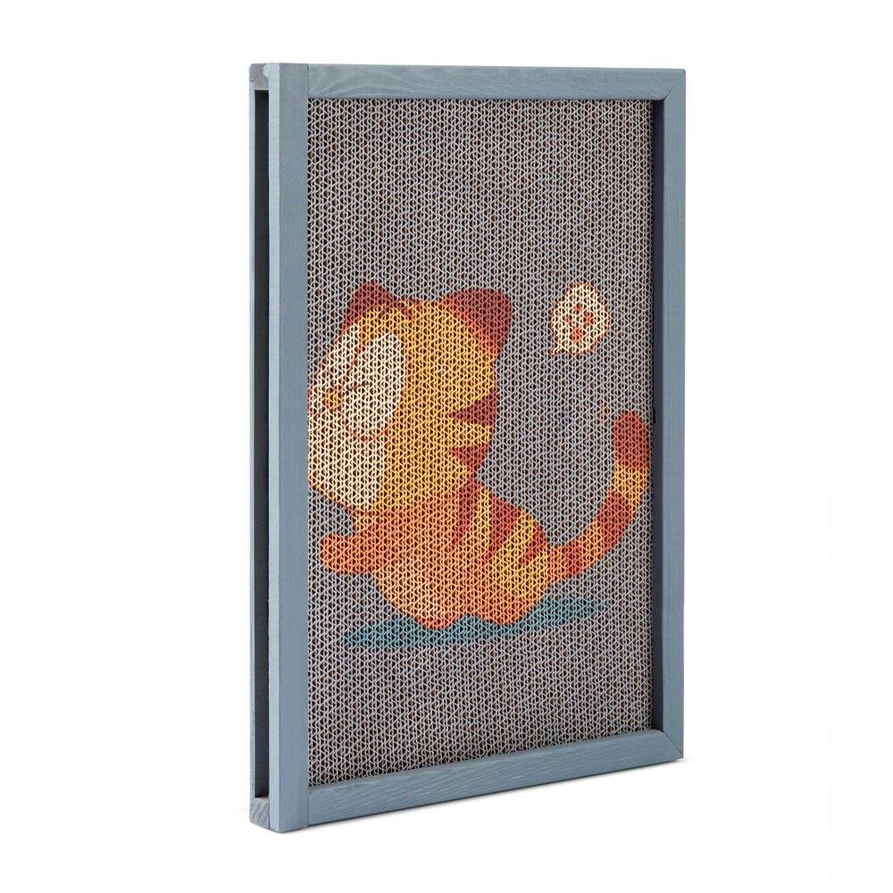 Alt View 7. Resenkos - Resenkos Cat Scratching Post With Fun Patterns, 7 Reusable Mats, Pet Activity Center, Gray - Gray.