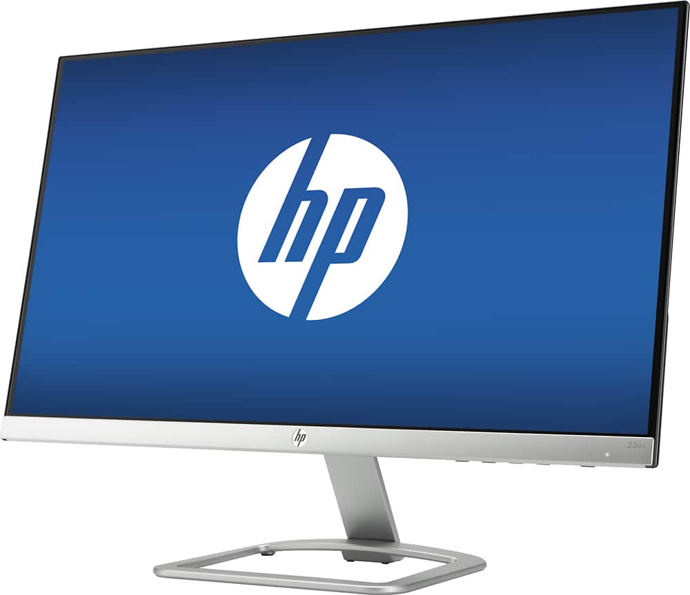 Left. HP - 23es 23" IPS LED FHD Monitor - Natural Silver.