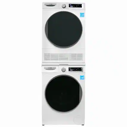 Front. Conserv - Conserv LUXE Energy Star Compact Stackable Washer 2.2 cf 110 V+ Electric Dryer 4 Cf Ventless w/ Sensor 220V - White.