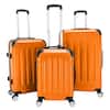 Front. Winado - 20"/24"/28" 3-Piece Hardshell Carry-On Luggage Set, Lightweight ABS Suitcase with Spinner Wheels & TSA Lock - Orange.