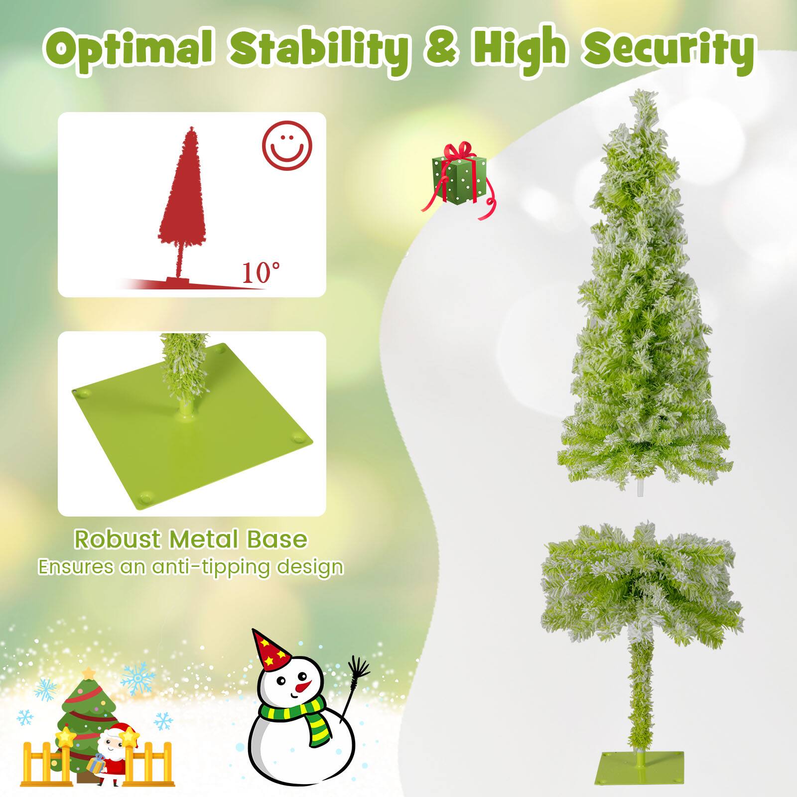 Optimal Stability & High Security

10°

Robust Metal Base
Ensures an anti-tipping design