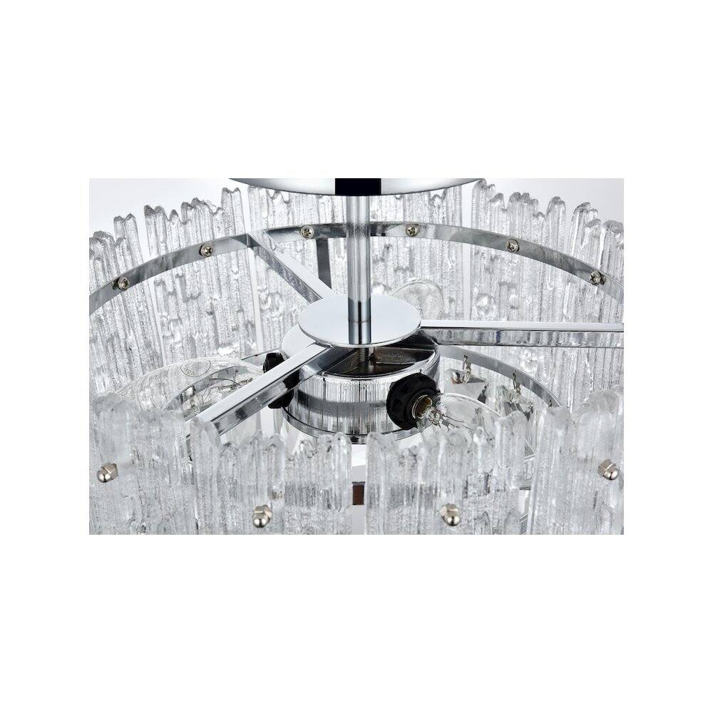 Alt View 2. Elegant Lighting - Emilia 12 inch Flush Mount in Chrome - Chrome And Clear.