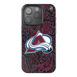 Keyscaper - NHL - Colorado Avalanche Paisley Bling iPhone Case - 14 - Black