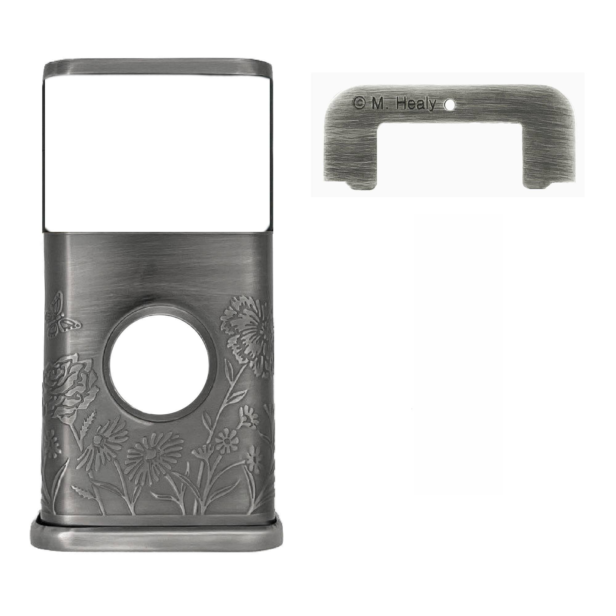 Back. Michael Healy - Garden Video Doorbell Cover (Ring Battery Doorbell 2024 Release) - Antique Pewter.