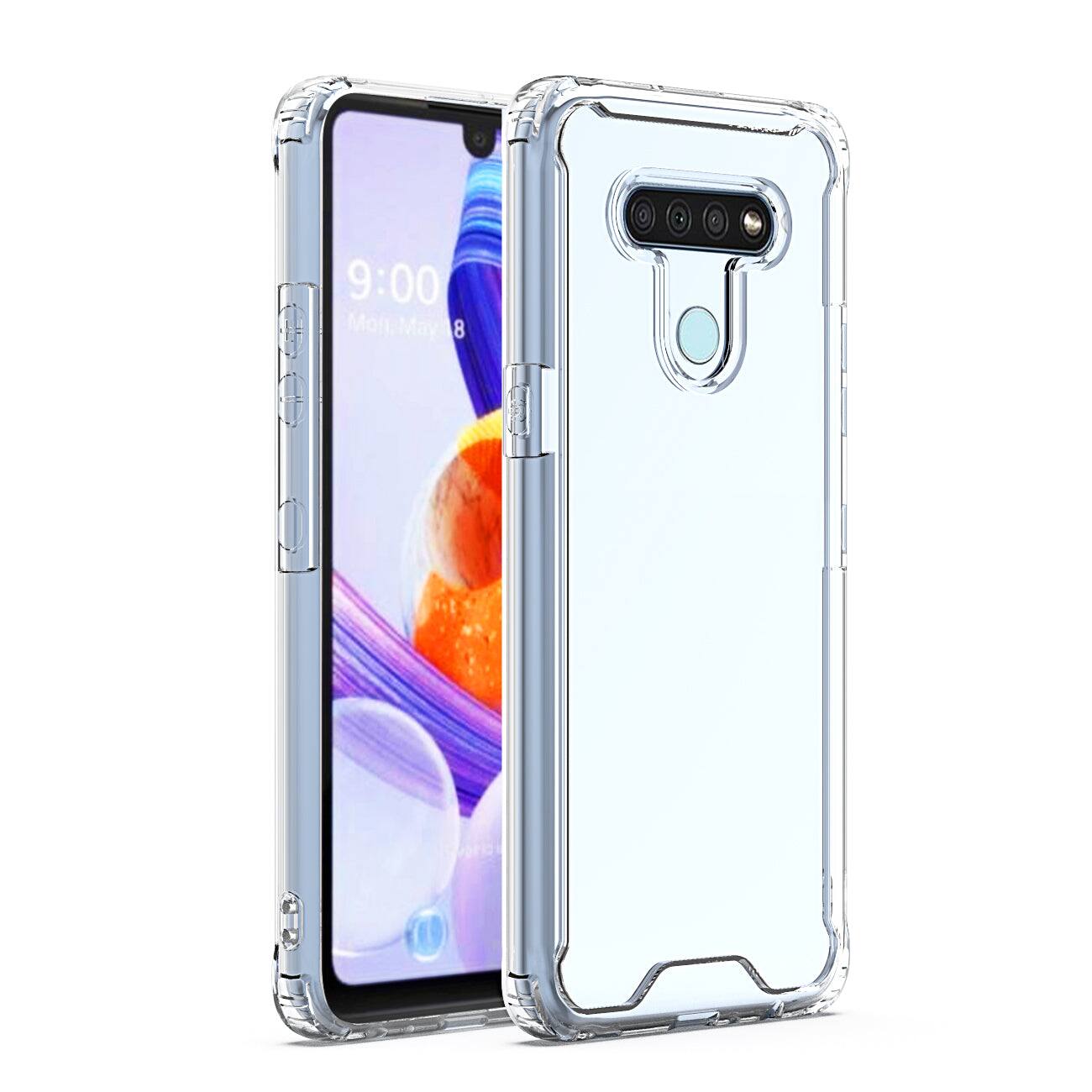 Reiko - Lg K51 High Quality Tpu Bumper And Clarity Pc Case In - Clear