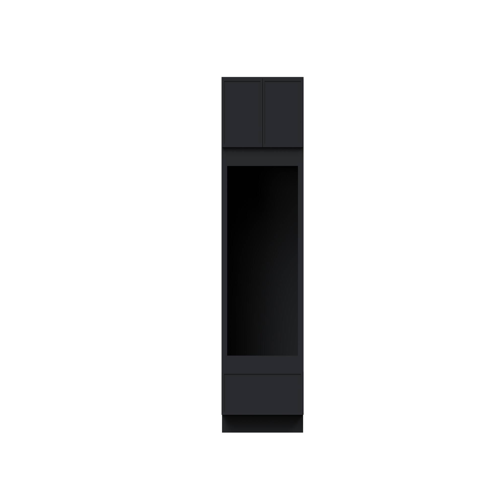 Alt View 1. Boyel Living - 33-in W x 90-in H x 27-in D Shaker RTA Kitchen Double Oven Cabinet with Soft-Close - Black.