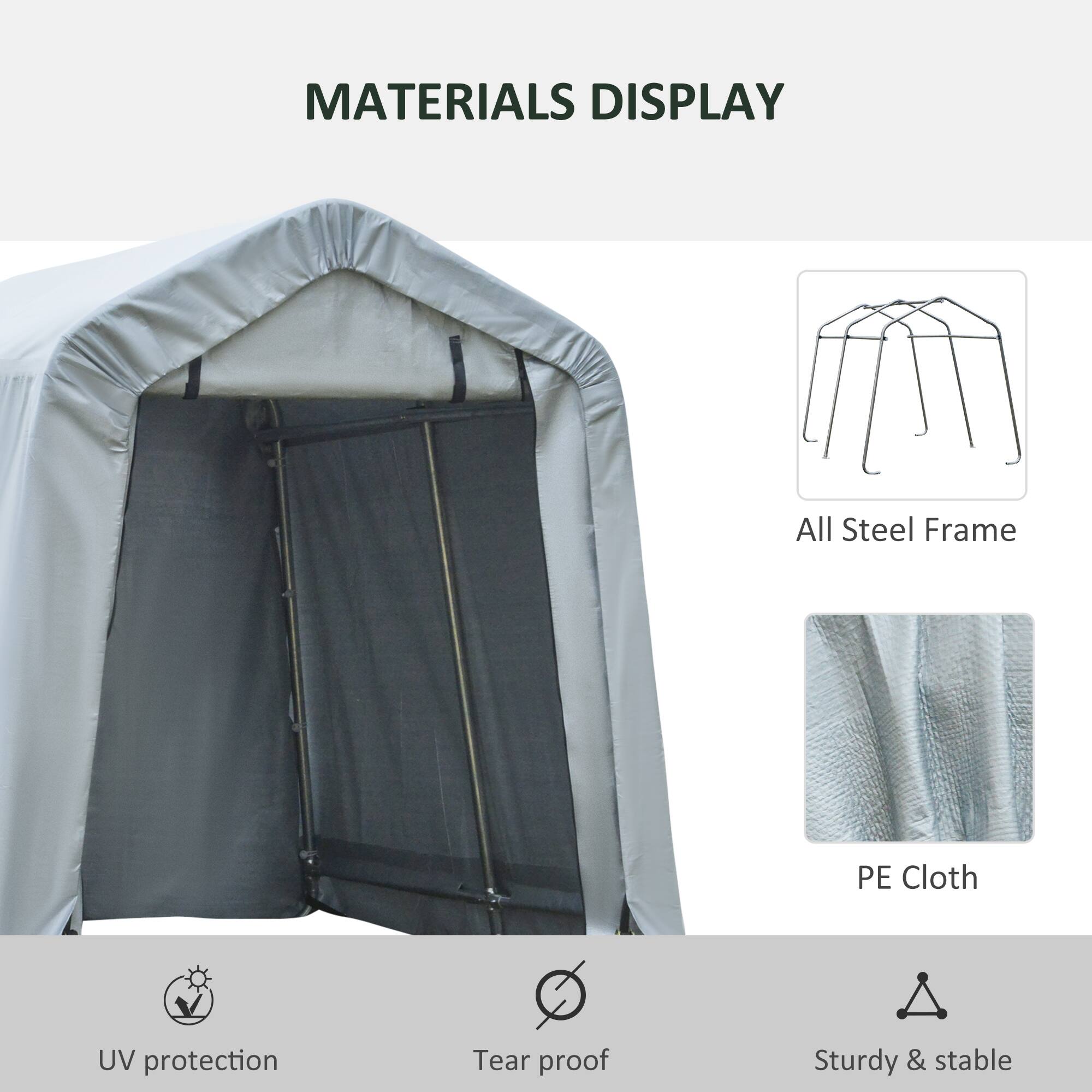 MATERIALS DISPLAY

All Steel Frame
PE Cloth
UV protection
Tear proof
Sturdy & stable