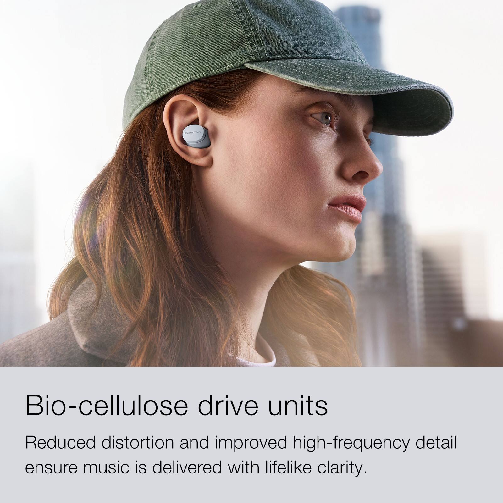 Bio-cellulose drive units are designed to reduce distortion and improve high-frequency detail, ensuring that music is delivered with lifelike clarity.
