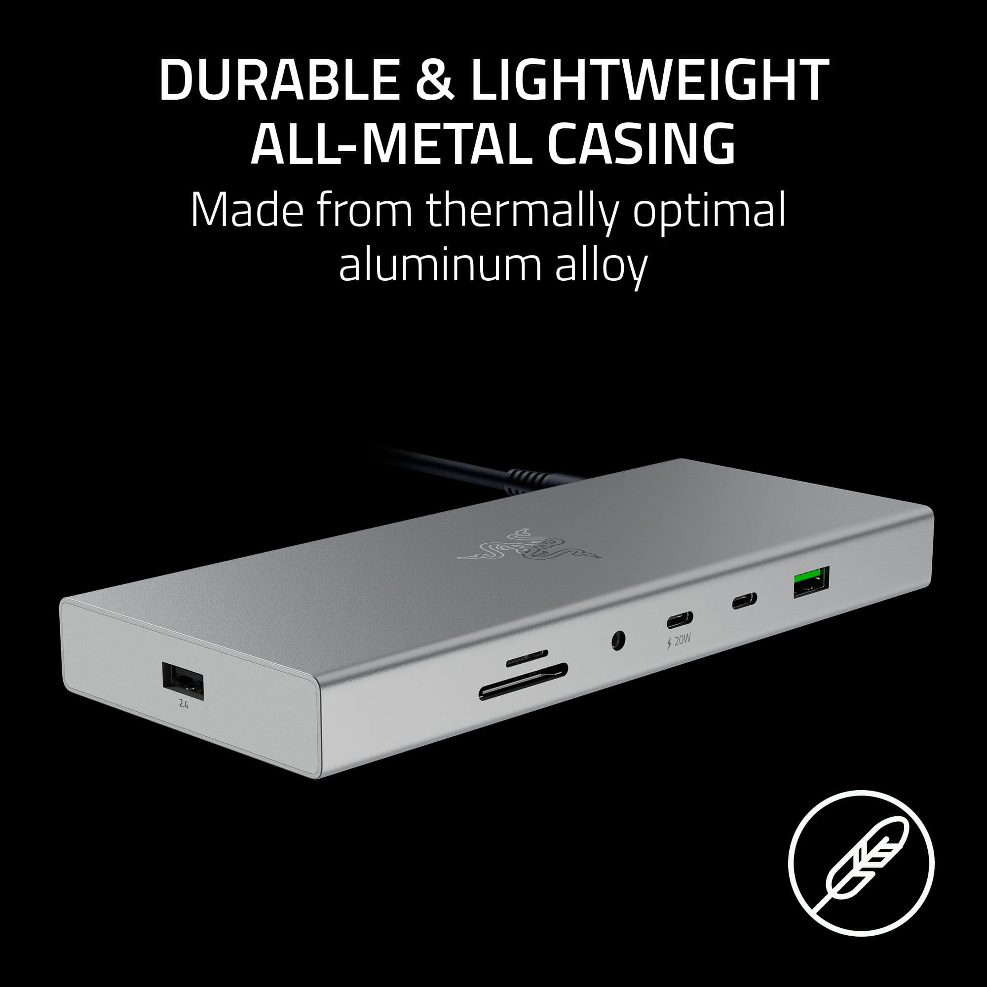 Durable & Lightweight All-Metal Casing Made from Thermally Optimal Aluminum Alloy.