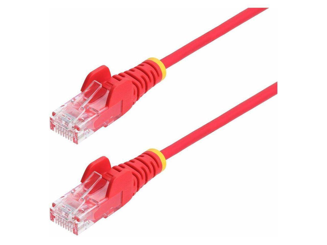 Alt View 4. StarTech.com - StarTech 5ft Red Slim CAT6 Ethernet Cable, Snagless RJ45, LSZH, 28AWG Pure Bare Copper, Slim Network Patch Cable/Cord.