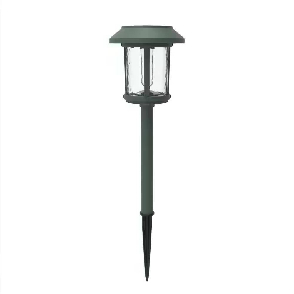 Back. Hivvago - Set of 4 - Outdoor Solar LED Lights in Green with Yard Path Ground Stakes - Green.