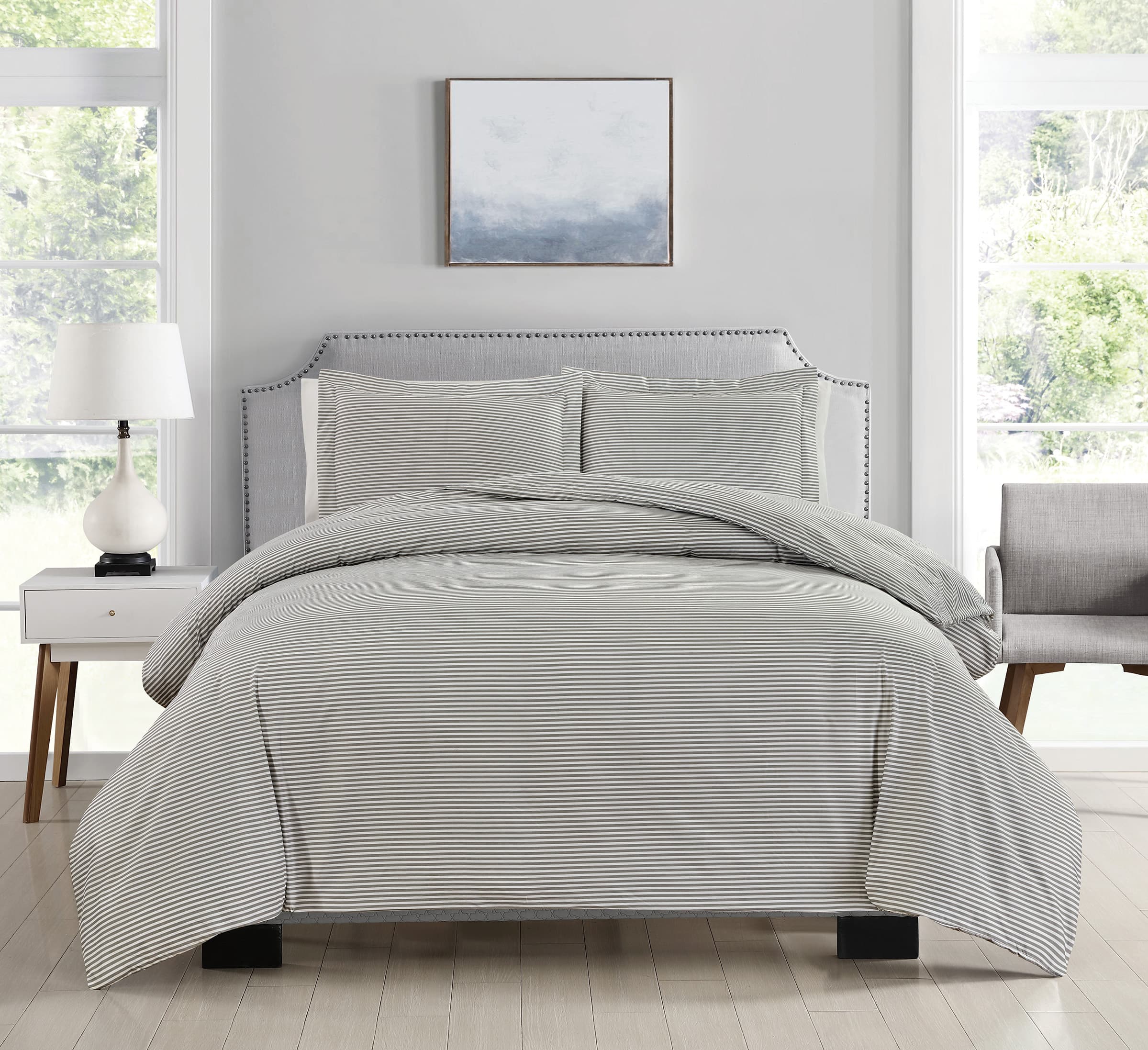 Bibb Home - 4 pc Duvet & Down Alternative Comforter Set - Oxford price history on PriceWatchPro