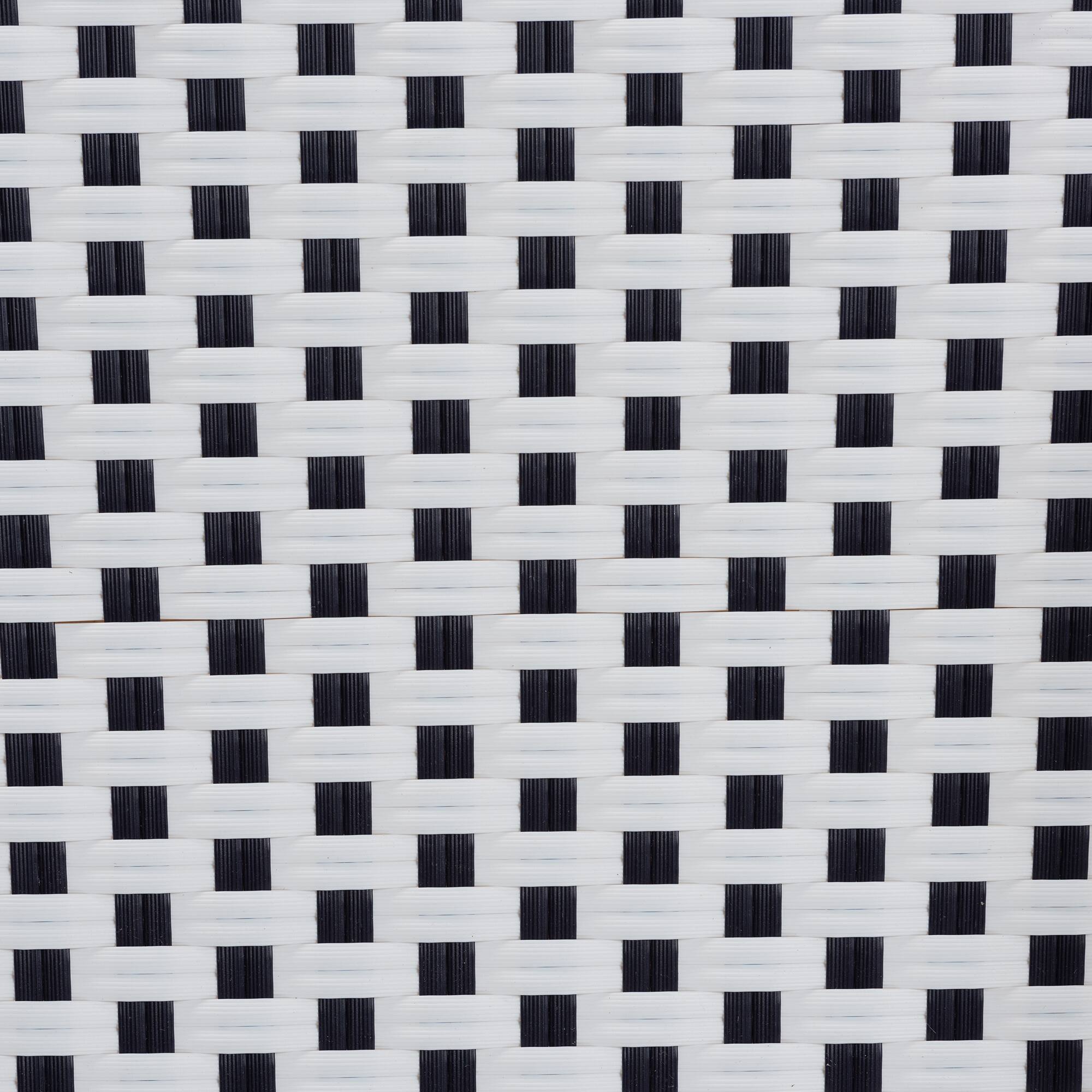 Alt View 2. bali & pari - Naila French and Weaving and Rattan 2-Piece Indoor and Outdoor Bistro Chair Set - Black/White/Brown.