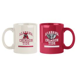 Logo Brands - Alabama Crimson Tide 2-Pack 15oz. Checkered Wordmark Mug Set - Multicolor