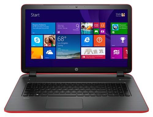 Front. HP - Pavilion 17.3" Refurbished Laptop - Intel Core i5 - 8GB Memory - 1TB Hard Drive - Red.