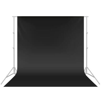 Front. Neewer - PRO 10x12ft Collapsible Polyester Photo Backdrop, Black, for Studio/Video/TV.