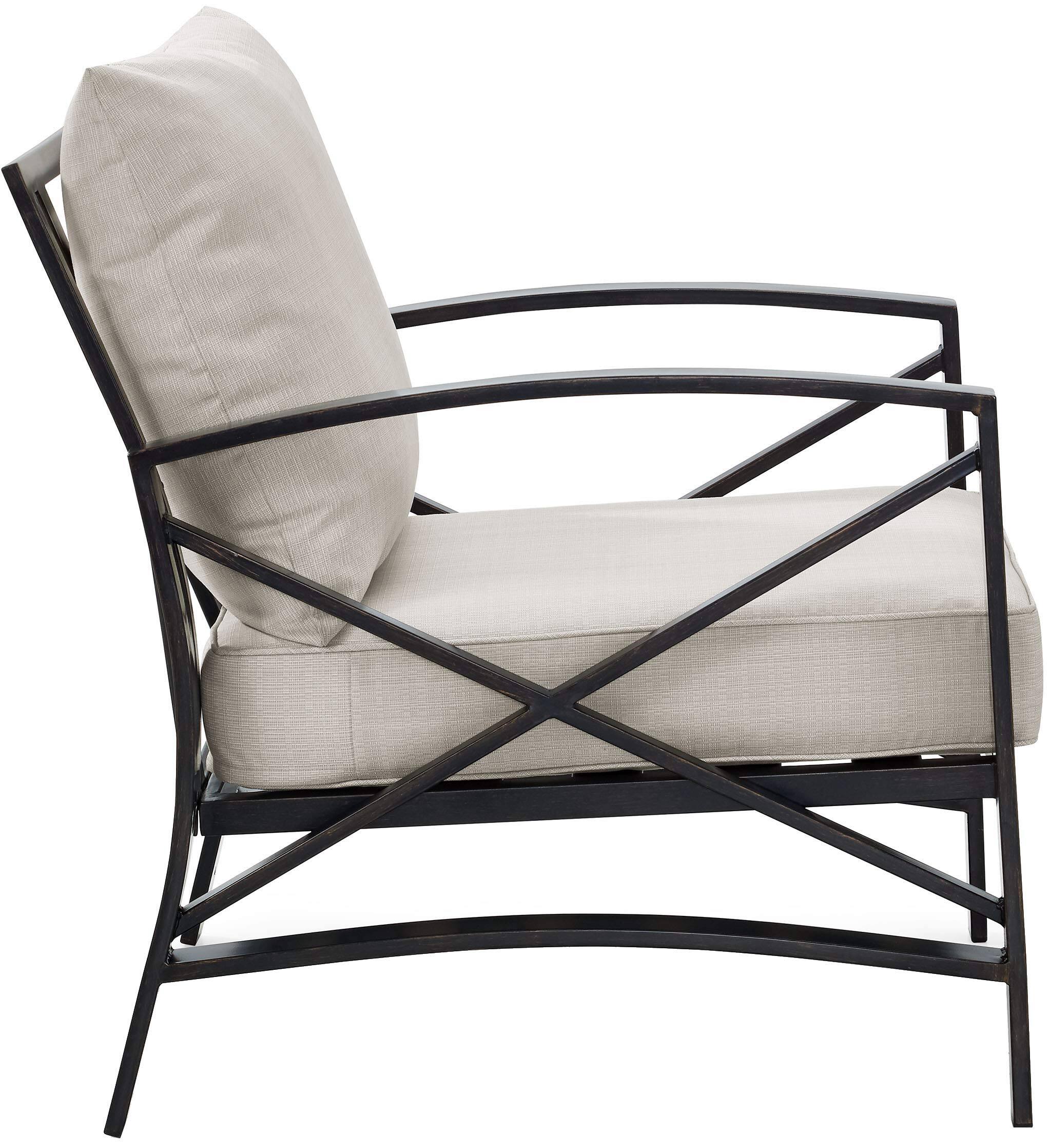 Left. Crosley Furniture - Kaplan Outdoor Chair - Oatmeal.