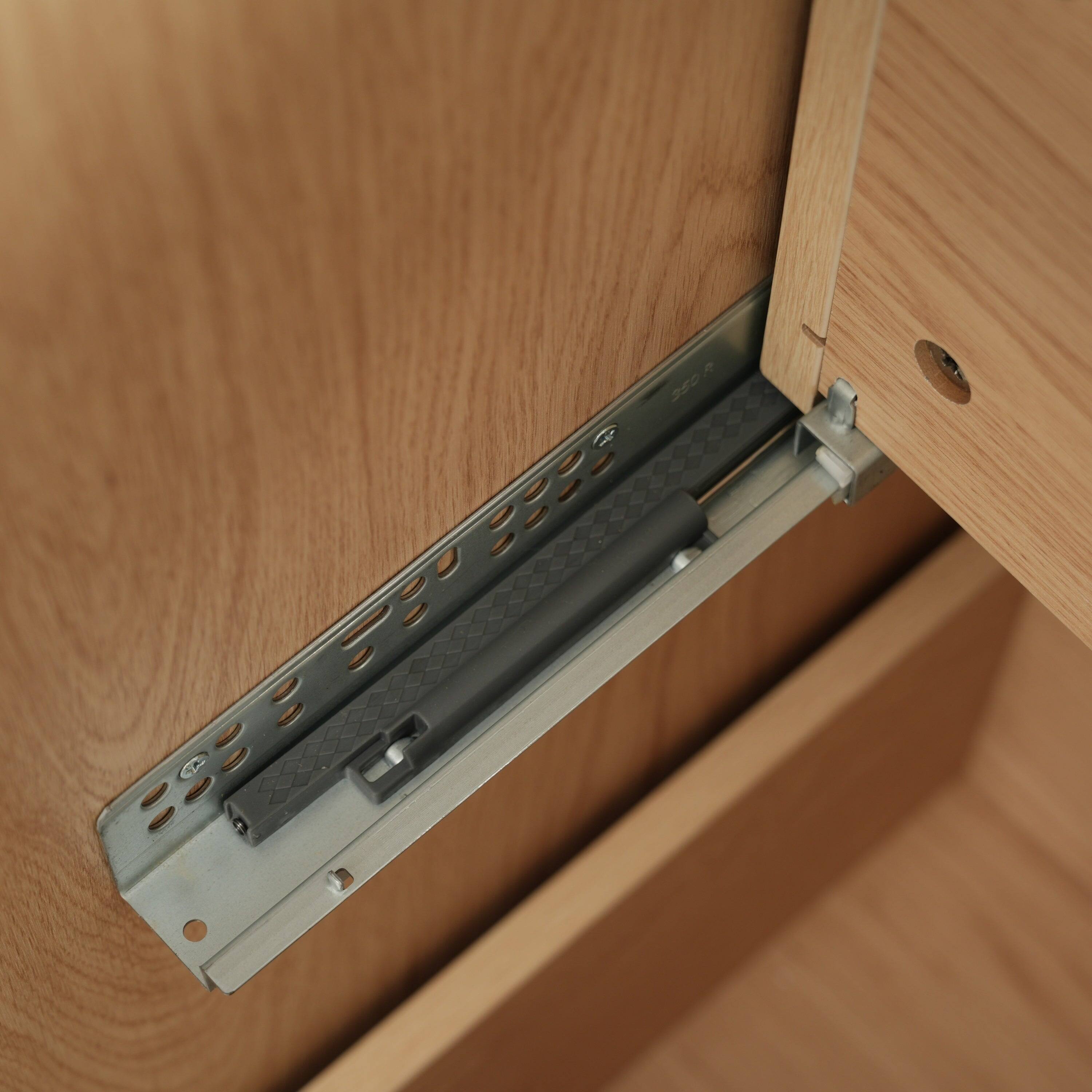 Alt View 4. Boyel Living - 30 Inch Bathroom Vanity with Ceramic Sink Full Extension Drawers Soft Close Fluted Design Natural - Natural.