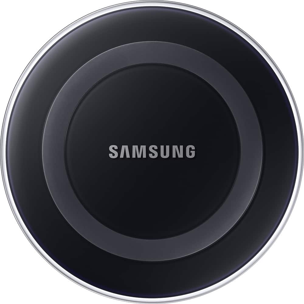 Front. Samsung - Wireless Charger - Black.