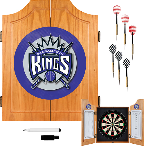 Sacramento Kings NBA Dart Cabinet Set with Darts and Board - Purple, Silver, Black