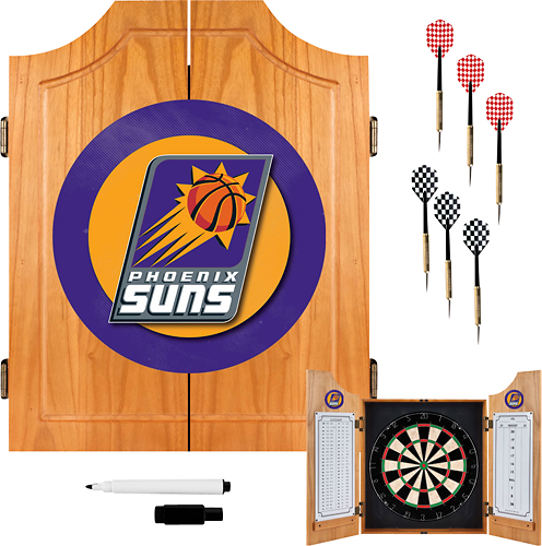 Phoenix Suns NBA Dart Cabinet Set with Darts and Board - Purple, Orange, Gray