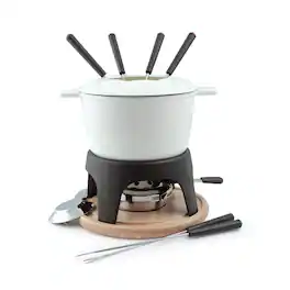 Swissmar - Sierra 11 Piece Cast Iron Fondue Set - Matte White