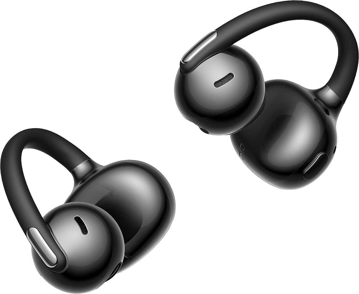 Angle. Baseus - Baseus Bowie MC2 Air Open-Ear Clip-On Earbuds,4.9 g Fit,40-Hour Playtime,IP67,Bluetooth 6.0 - Black - Black.