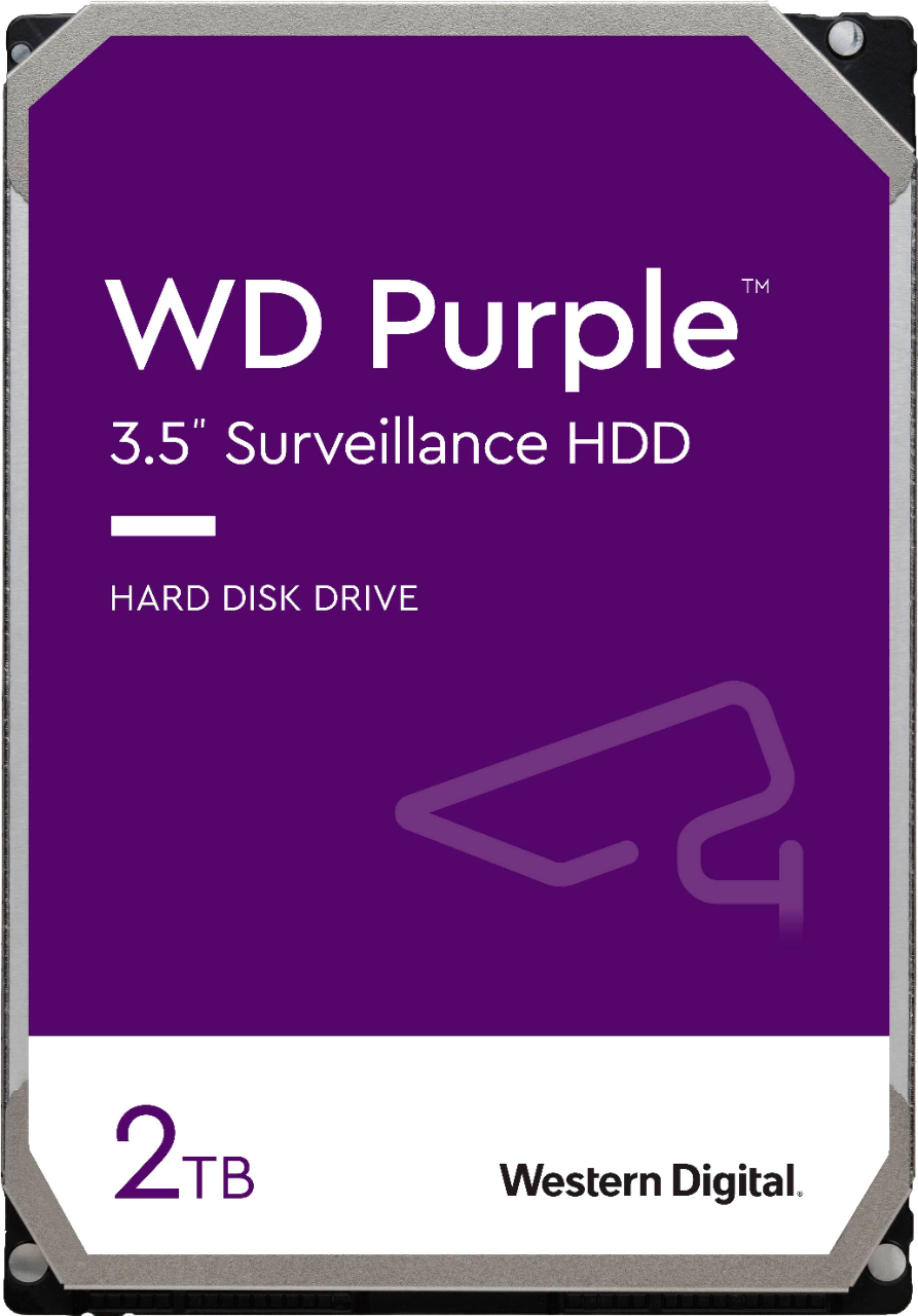 WD - Purple Surveillance 2TB Internal SATA Hard Drive for Desktops