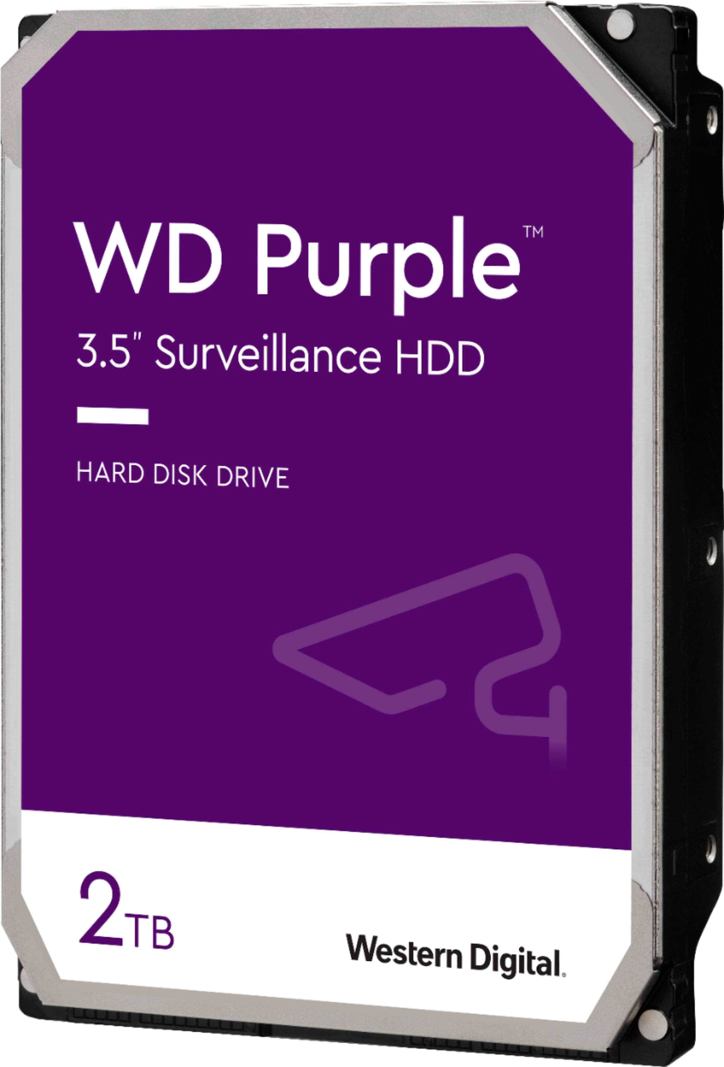 Alt View 11. WD - Purple Surveillance 2TB Internal SATA Hard Drive for Desktops - Purple.