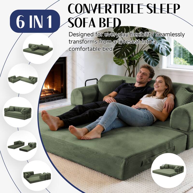 CONVERTIBLE SLEEP 6 IN 1 SOFA BED  
Designed for everyday flexibility  
Seamlessly transforms from a loveseat into a comfortable bed