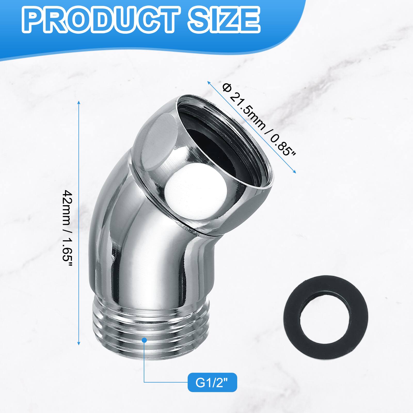PRODUCT SIZE  
42mm / 1.65"  
21.5mm / 0.85"  
G1/2"