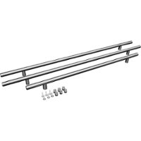 JennAir - Euro-Style Handle Kit for Select French Door Bottom-Mount Refrigerators - Silver - Angle_Zoom