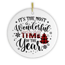 OrnamentallyYou - Its The Most Wonderful Time of The Year Christmas Ornament - Multi-colored
