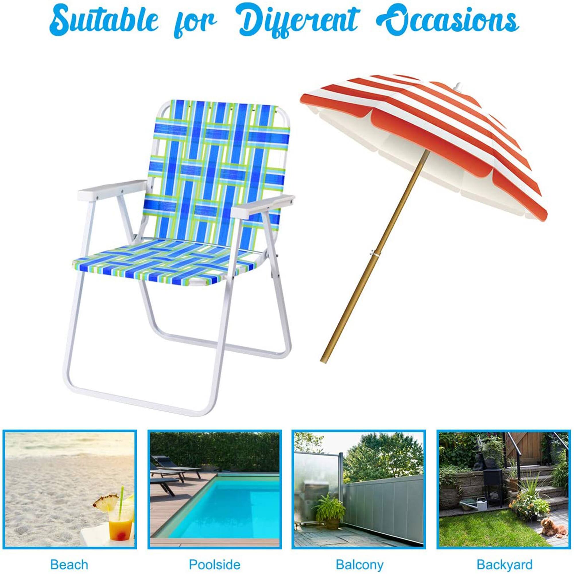 Suitable for Different Occasions

- Beach
- Poolside
- Balcony
- Backyard
