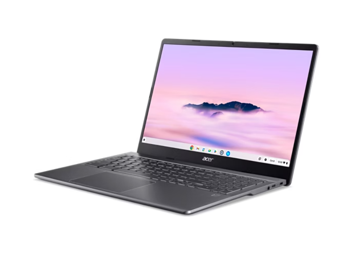 Left. Acer - Chromebook Plus Enterprise 515 CBE595-2-58FT – 15.6" FHD, Intel Core i5, 8GB RAM, 128GB SSD - Gray.