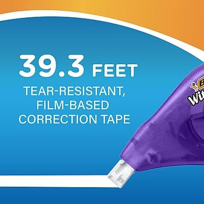 39.3 FEET TEAR-RESISTANT, FILM-BASED CORRECTION TAPE