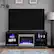Angle. Ameriwood Home - Lumina Deluxe Fireplace TV Stand (70”) - Black Oak.