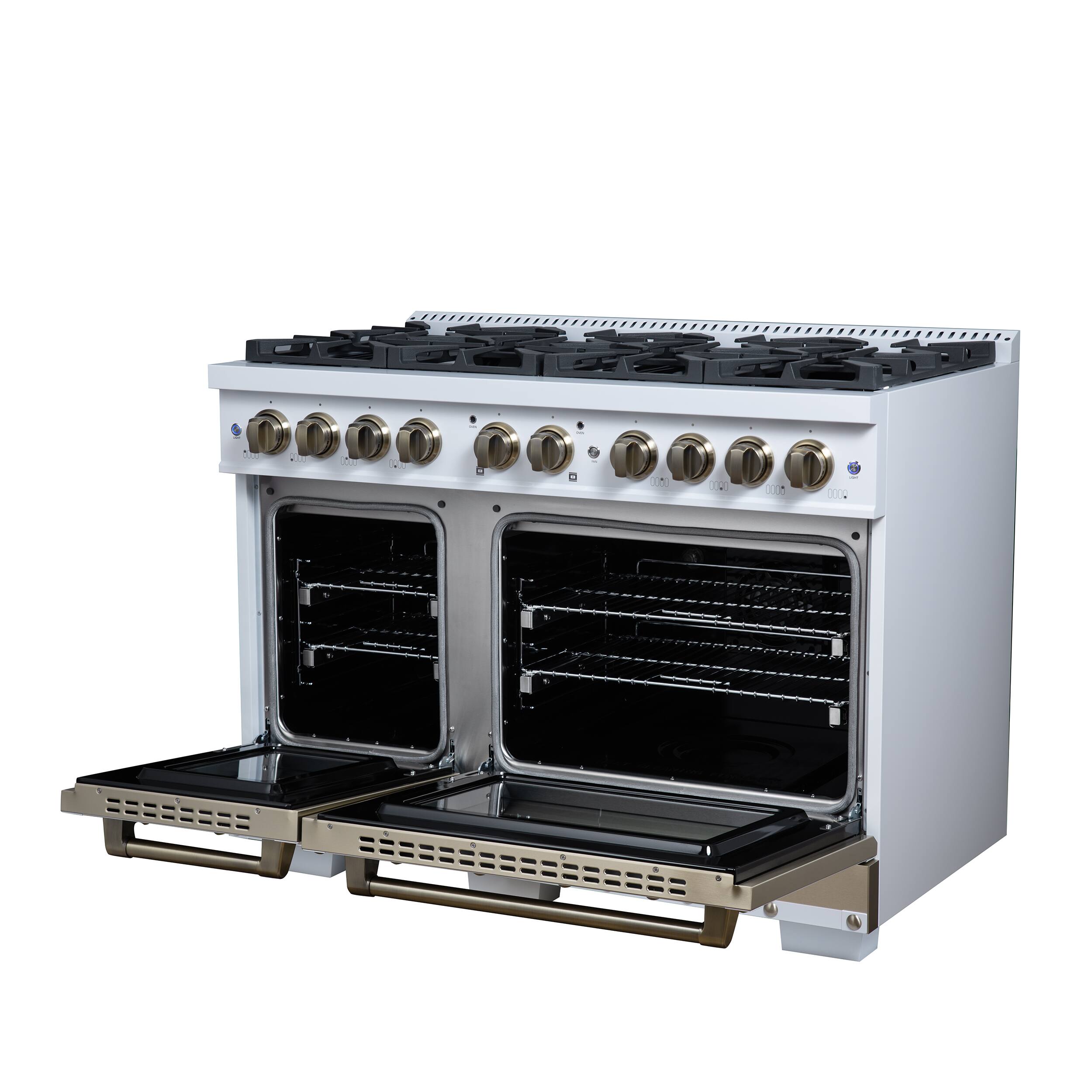 Alt View 7. Forno Appliances - Valente 48" Dual Fuel Range - White.