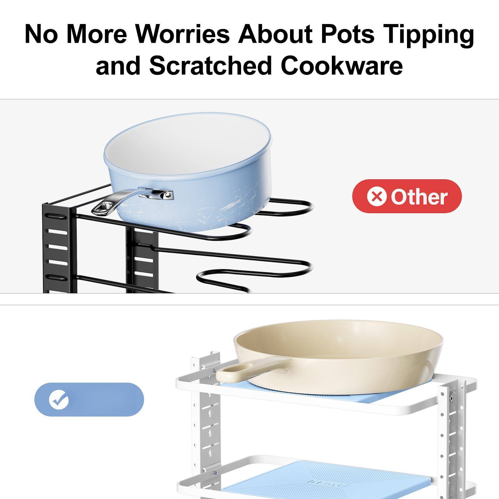 No More Worries About Pots Tipping and Scratched Cookware

Other

✓
