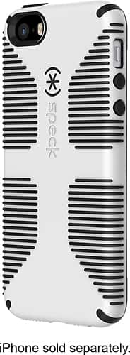 Speck - CandyShell Grip Back Cover for Apple iPhone 5, 5s and SE - Black, White - Larger Front