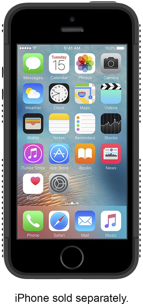 candyshell grip back cover for apple iphone 5, 5s and se - black, white candyshell grip back cover for apple iphone 5, 5s and se - black, white